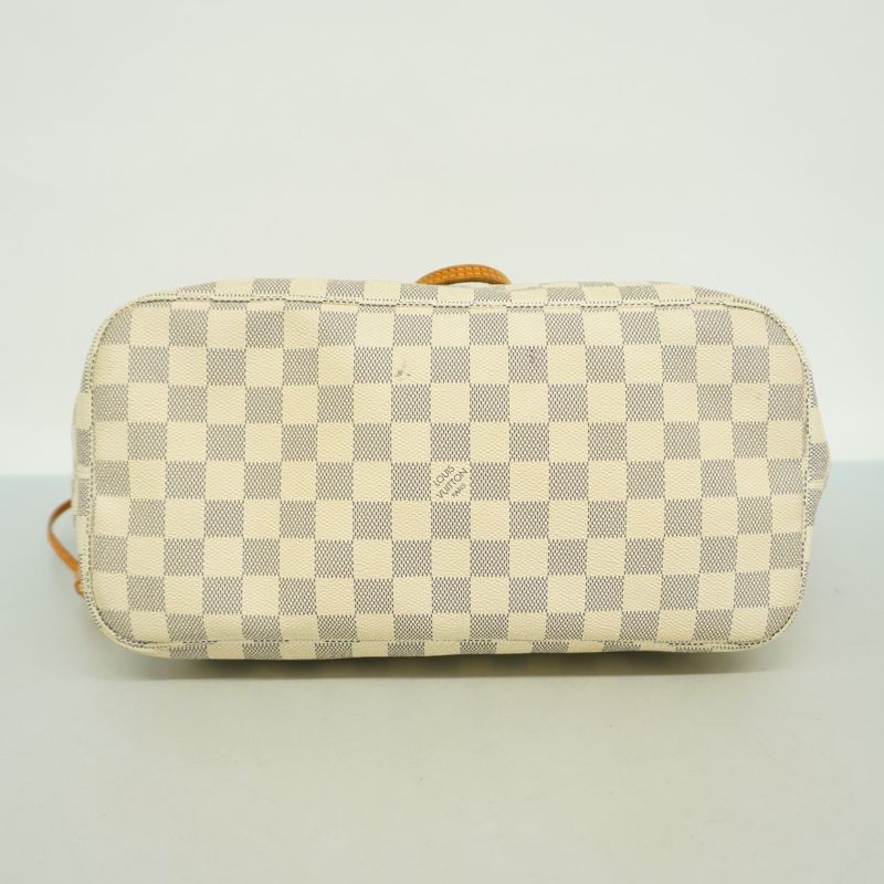 Louis Vuitton Tote Bag Damier Azure Neverfull MM N51107 White Ladies