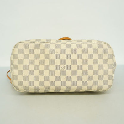 Louis Vuitton Tote Bag Damier Azure Neverfull MM N51107 White Ladies