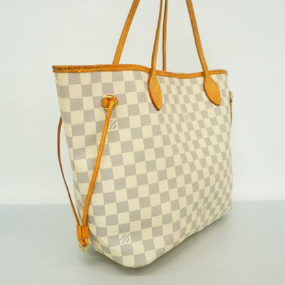 Louis Vuitton Tote Bag Damier Azure Neverfull MM N51107 White Ladies