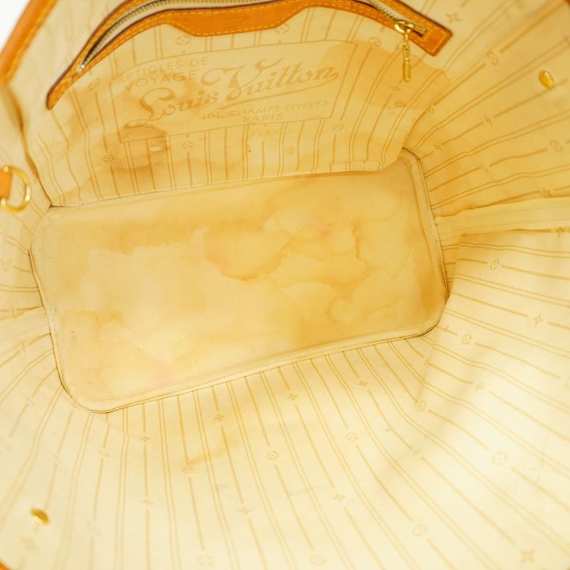 Louis Vuitton Tote Bag Damier Azure Neverfull MM N51107 White Ladies