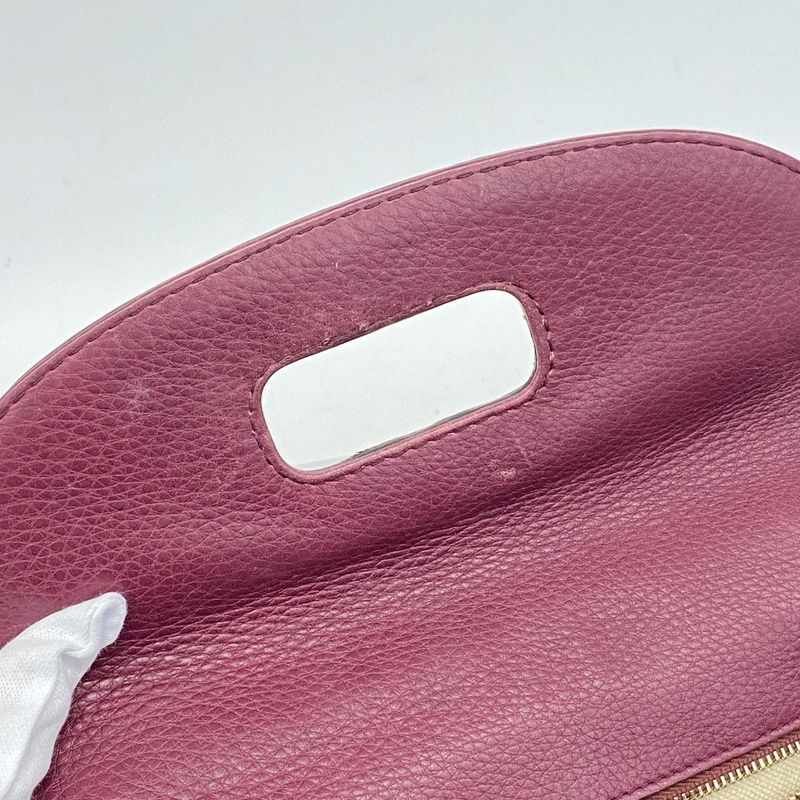 Gucci Handbag New Bamboo 254884 Leather Bordeaux Chien Pan Gold Hardware 2way