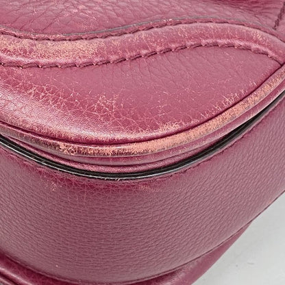 Gucci Handbag New Bamboo 254884 Leather Bordeaux Chien Pan Gold Hardware 2way