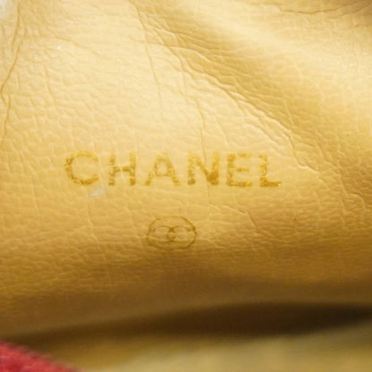 Chanel Coin Case Caviar Skin Red Gold Hardware Women