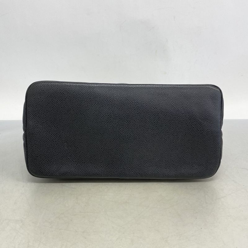 Chanel Tote Bag Revival Tote Caviar Skin Black Gold Hardware Women's