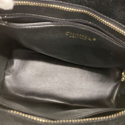 Chanel Tote Bag Revival Tote Caviar Skin Black Gold Hardware Women's