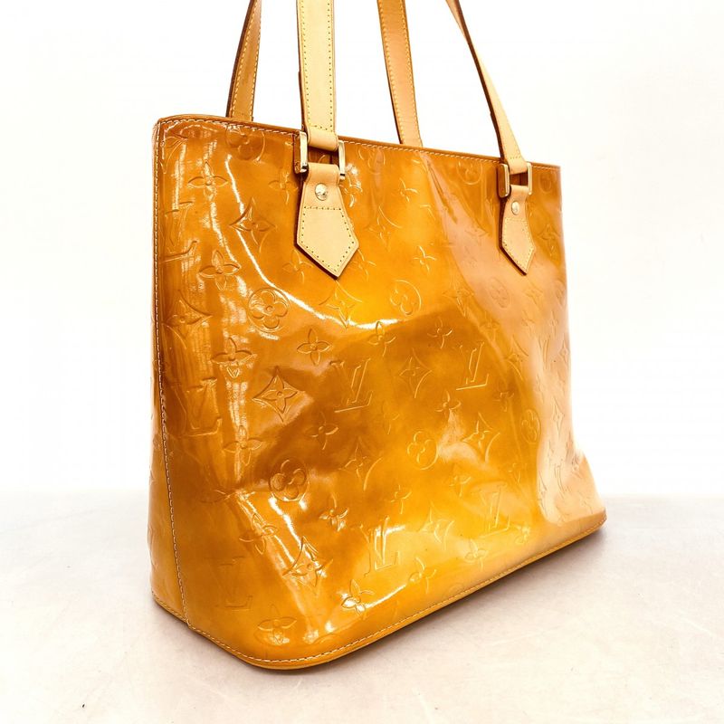 Louis Vuitton Tote Bag Vernis Houston M91004 Beige Women's