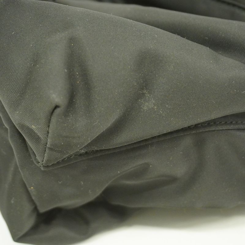 Prada Shoulder Bag Nylon Black Silver Hardware Men's