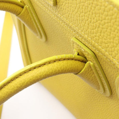 Celine Handbag Luggage Nano Shopper Yellow Leather Luggage Nano Shopper Women