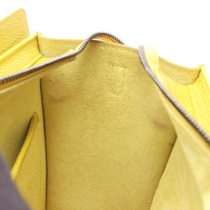 Celine Handbag Luggage Nano Shopper Yellow Leather Luggage Nano Shopper Women