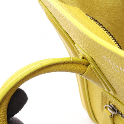 Celine Handbag Luggage Nano Shopper Yellow Leather Luggage Nano Shopper Women