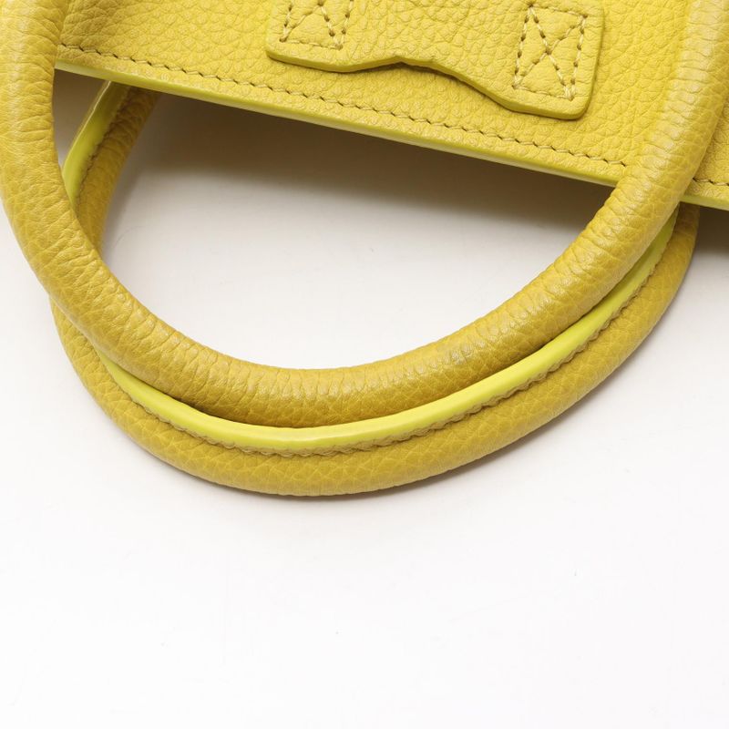 Celine Handbag Luggage Nano Shopper Yellow Leather Luggage Nano Shopper Women