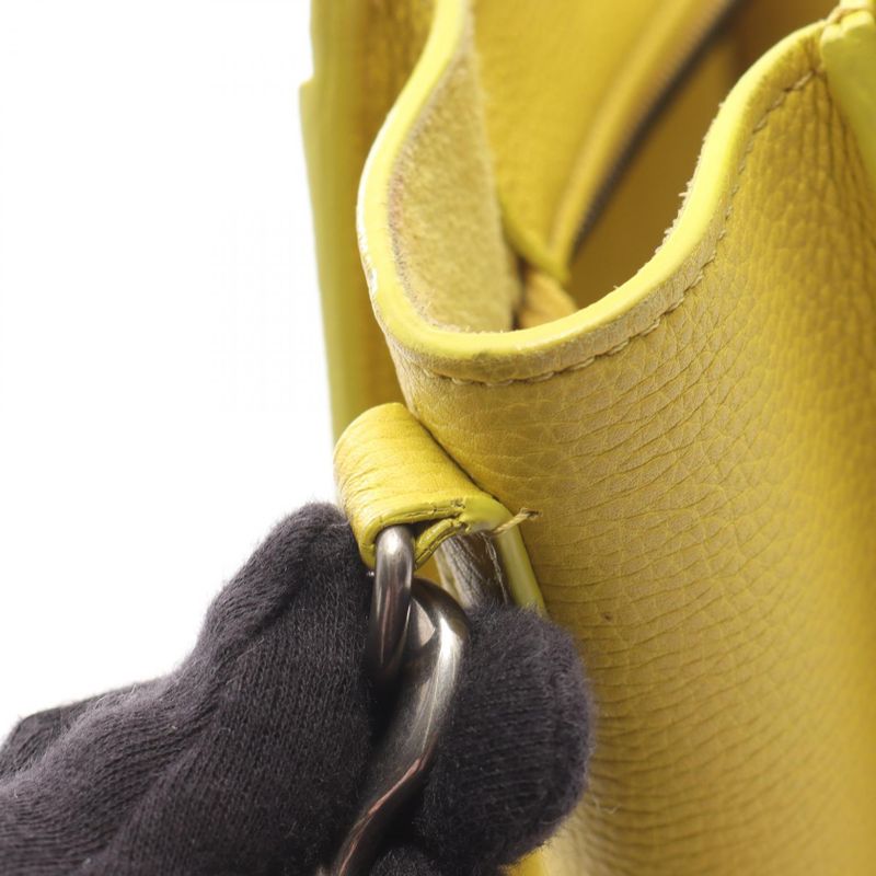 Celine Handbag Luggage Nano Shopper Yellow Leather Luggage Nano Shopper Women