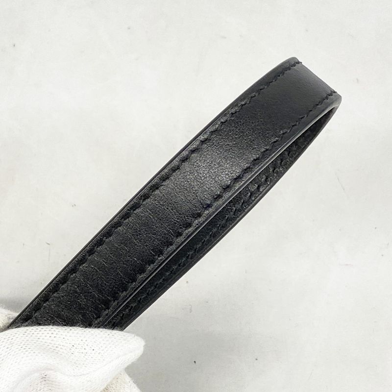 Gucci Shoulder Bag GG Marmont 447632 Leather Black Gold Hardware Women