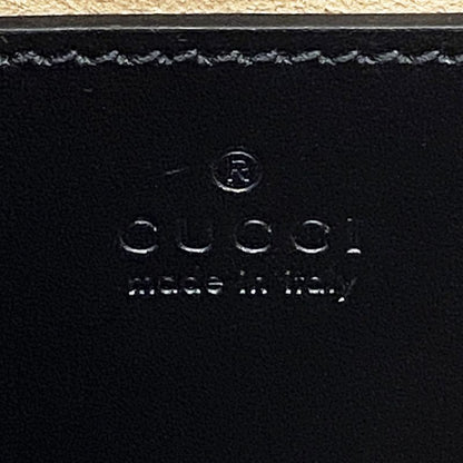 Gucci Shoulder Bag GG Marmont 447632 Leather Black Gold Hardware Women