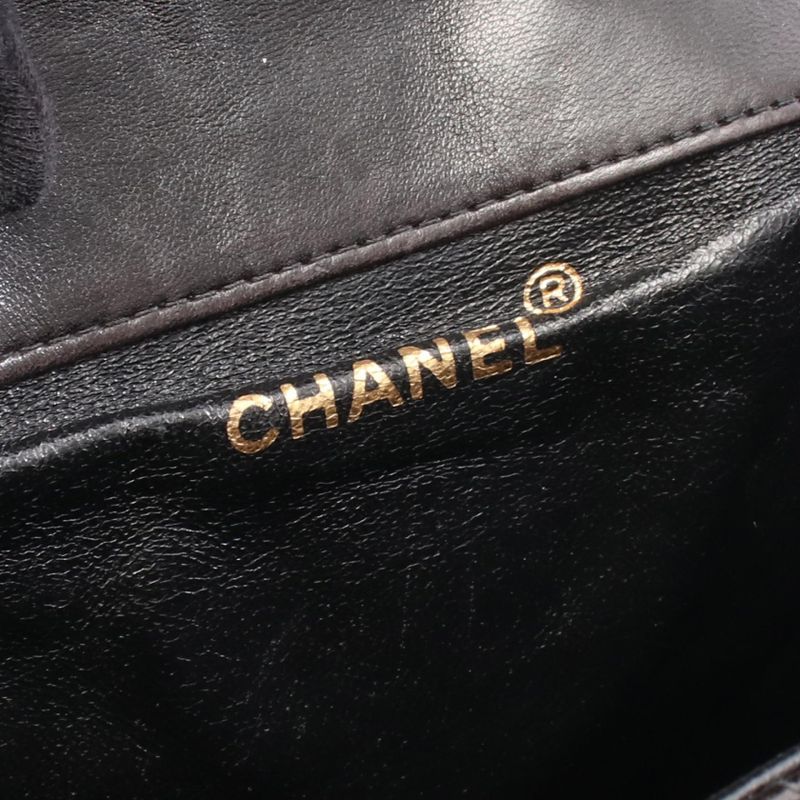 Chanel Backpack Sac Backpack Matelasse Black Lambskin Matelasse Double Turnlock
