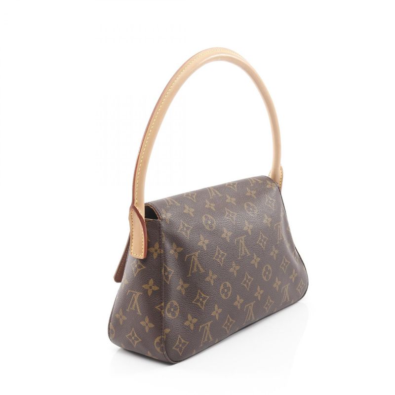 Louis Vuitton Handbag Mini Looping Monogram M51147 PVC Coated Canvas Leather