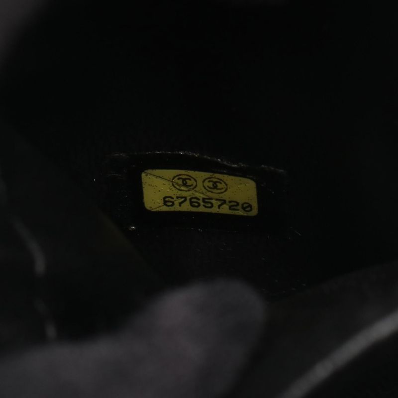 Chanel Handbag Coco Mark Black Caviar Skin (grained Calf) Matelasse Vertical