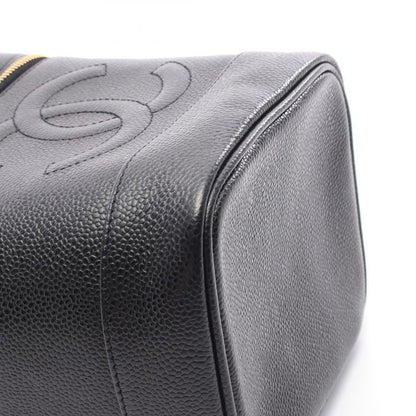 Chanel Handbag Coco Mark Black Caviar Skin (grained Calf) Matelasse Vertical