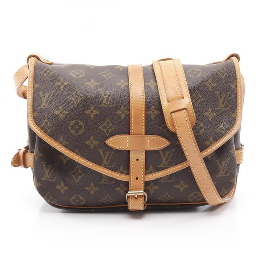 Louis Vuitton Shoulder Bag Saumur 30 Monogram M42256 PVC Coated Canvas Leather
