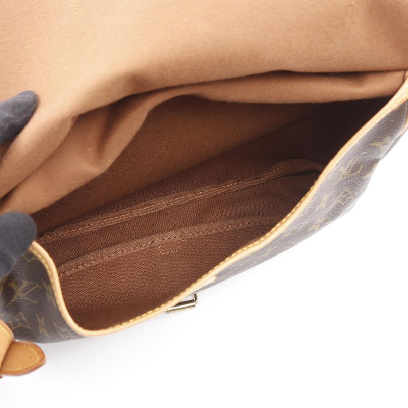 Louis Vuitton Shoulder Bag Saumur 30 Monogram M42256 PVC Coated Canvas Leather