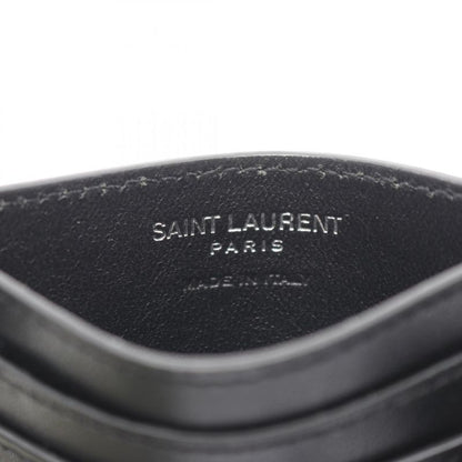 Saint Laurent Paris Card Case Black Leather