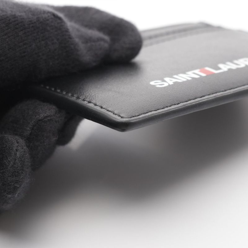 Saint Laurent Paris Card Case Black Leather