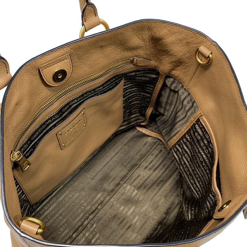 Prada Tote Bag - Bn2865 Brown 2WAY Leather
