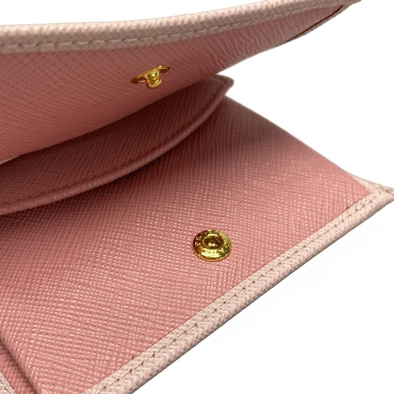 Prada Bifold Wallet - 1mv204 Pink Leather