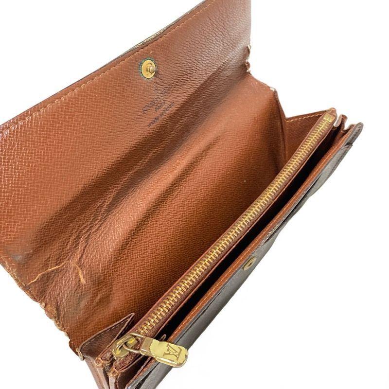 Louis Vuitton Long Wallet Monogram Pochette Porte Monet Cles Di M61725 - Leather