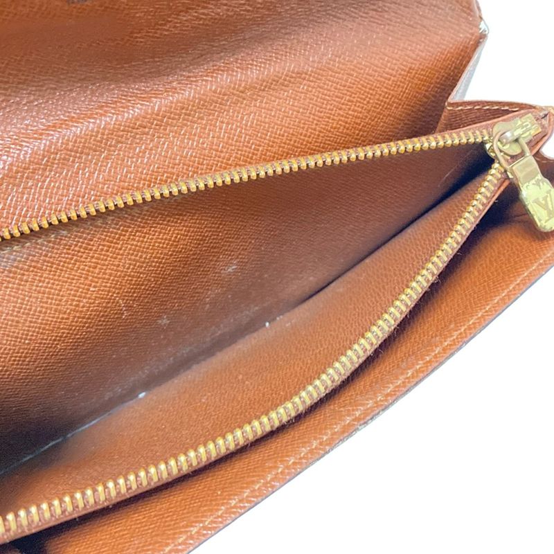 Louis Vuitton Long Wallet Monogram Pochette Porte Monet Cles Di M61725 - Leather