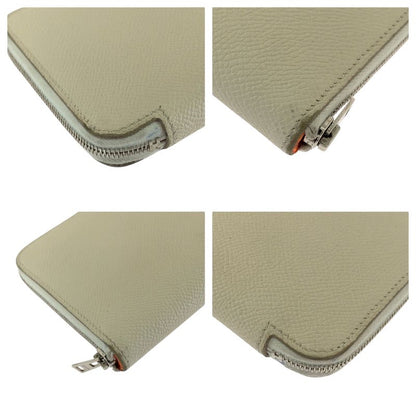 Hermes Azap Long Silk Inn Ivory Silver Hardware Vaux Epson Long Wallet Round