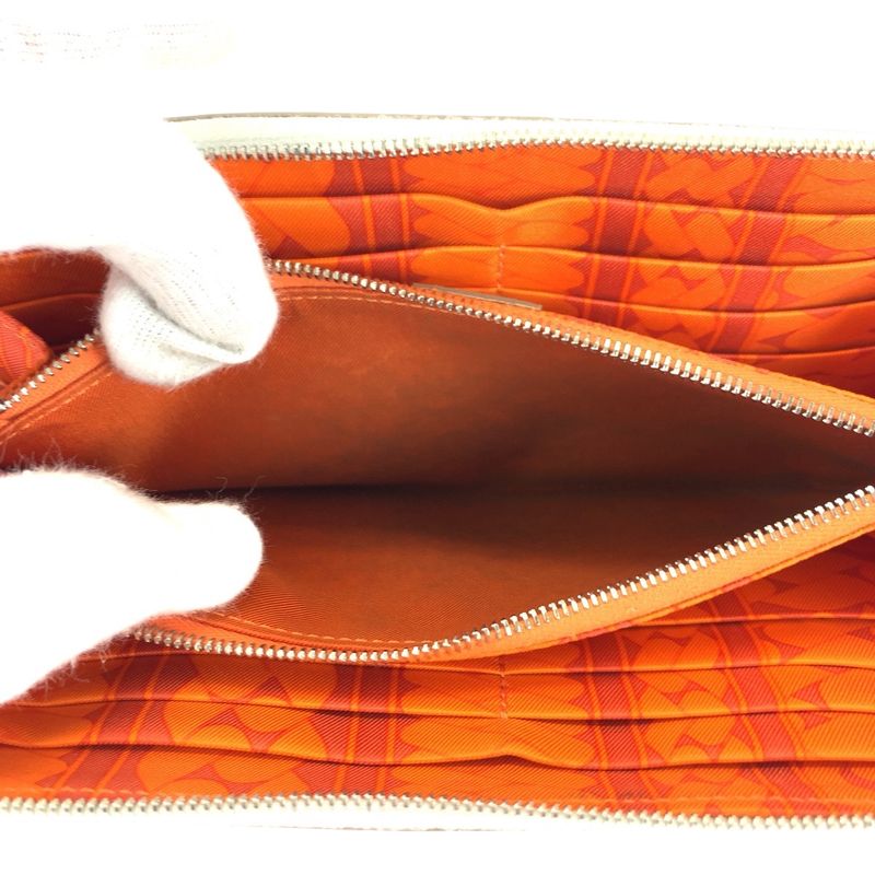 Hermes Azap Long Silk Inn Ivory Silver Hardware Vaux Epson Long Wallet Round