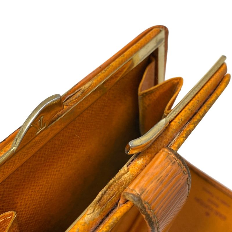 Louis Vuitton Epi Porte Monnaie Viennois M6324h Mandarin Leather