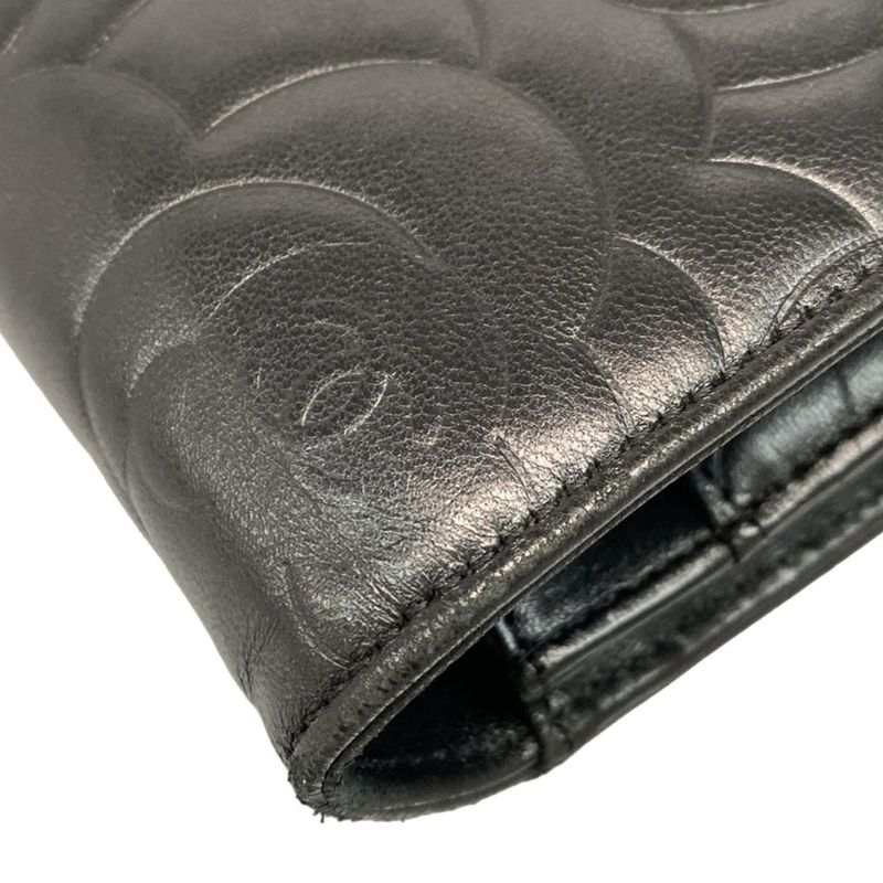 Chanel Wallet Camellia A47421 Black Chain Wallet Mattogo Old Hardware Lambskin