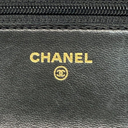 Chanel Wallet Camellia A47421 Black Chain Wallet Mattogo Old Hardware Lambskin