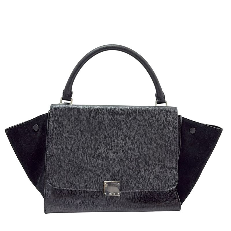 Celine Handbag Trapeze Medium 169543mdb.38no Black Leather