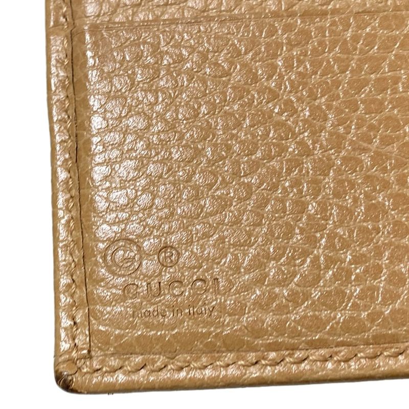 Gucci W Hook Wallet Interlocking G 615525 Light Brown Leather