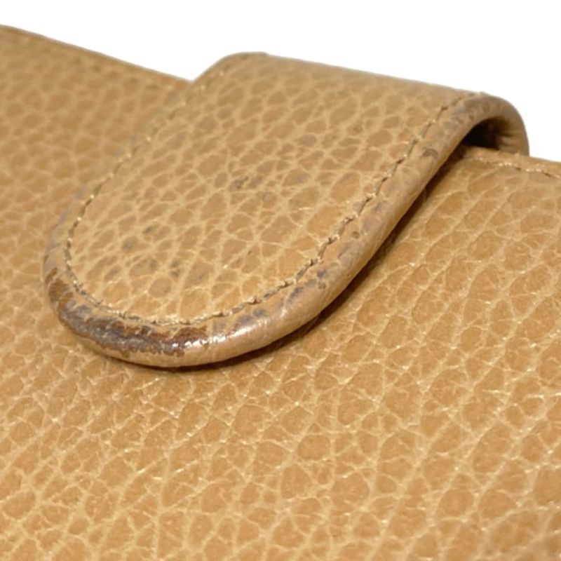 Gucci W Hook Wallet Interlocking G 615525 Light Brown Leather