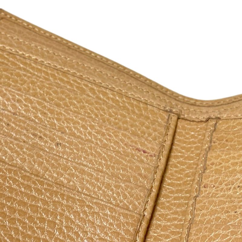 Gucci W Hook Wallet Interlocking G 615525 Light Brown Leather