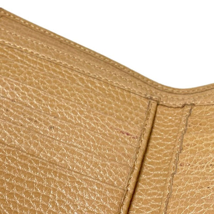 Gucci W Hook Wallet Interlocking G 615525 Light Brown Leather