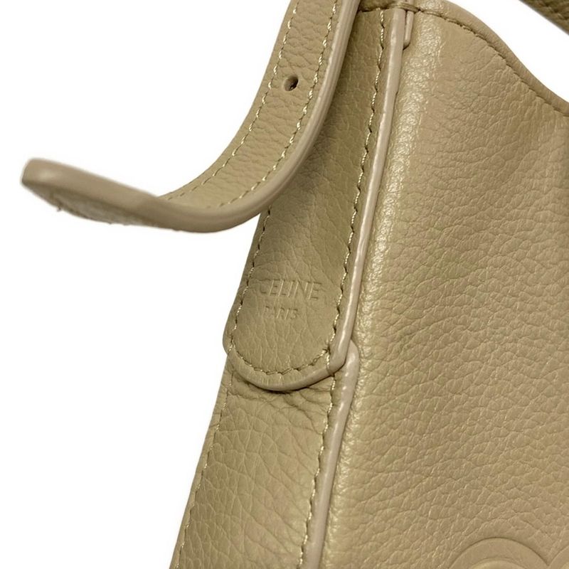 Celine Shoulder Bag Phone Pouch Eloise Beige Shape Pressed Mini Bag Diagonal