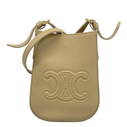 Celine Shoulder Bag Phone Pouch Eloise Beige Shape Pressed Mini Bag Diagonal