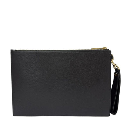 Gucci Clutch Bag Horsebit 700524 Black Leather