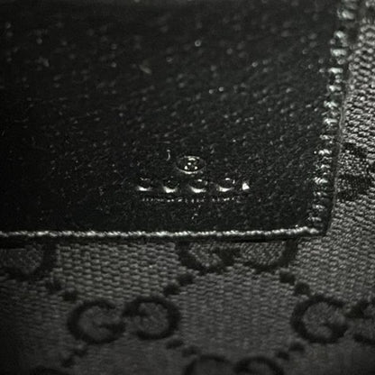 Gucci Clutch Bag Horsebit 700524 Black Leather