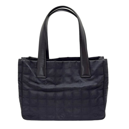 Chanel Handbag New Travel Line Tote PM Black Lambskin