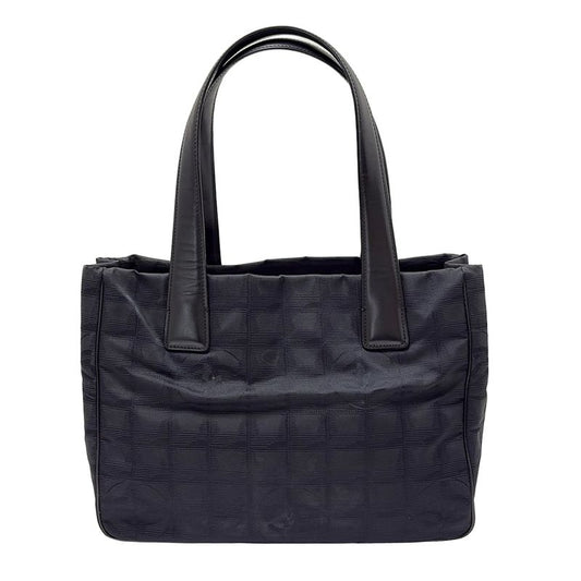 Chanel Handbag New Travel Line Tote PM Black Lambskin