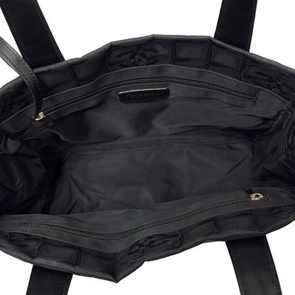 Chanel Handbag New Travel Line Tote PM Black Lambskin