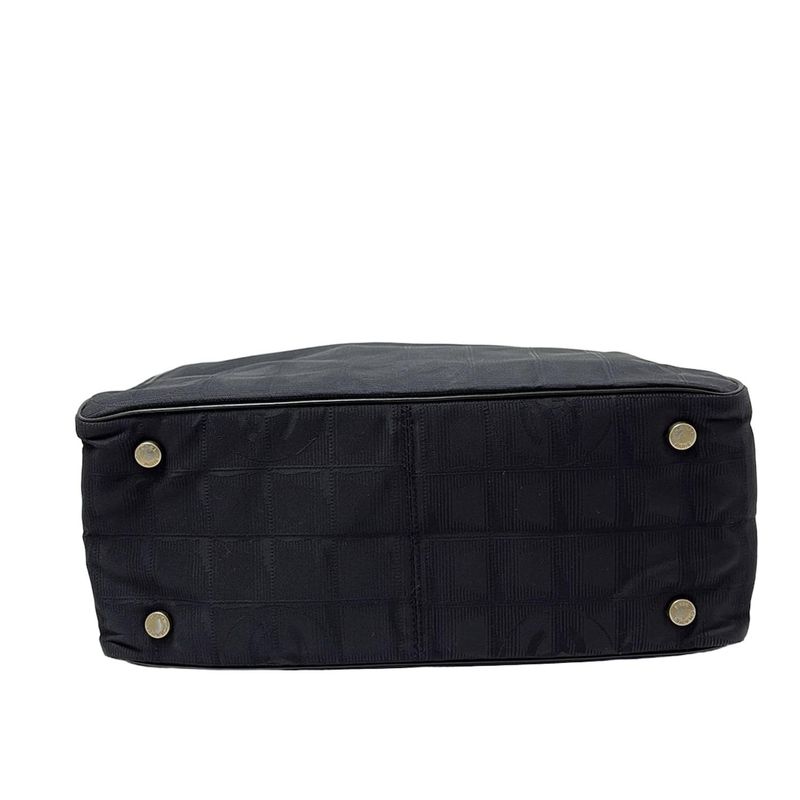 Chanel Handbag New Travel Line Tote PM Black Lambskin