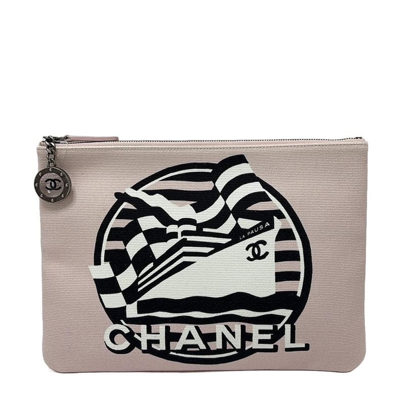 Chanel Clutch Bag - Light Pink X White X Black Cruise Line LA Pausa