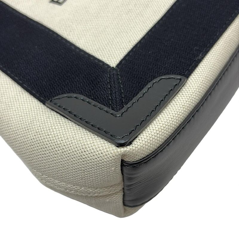 Balenciaga Tote Bag Navy Cabas Su XS 390346 Ivory And Black Leather